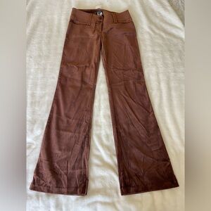 Bebe Y2K Chocolate Brown Velour Boho Pants